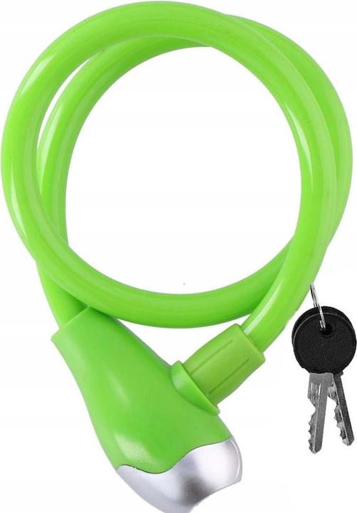 Dunlop - Spiral-Fahrradschloss mit Schlssel 65 cm (Grn)