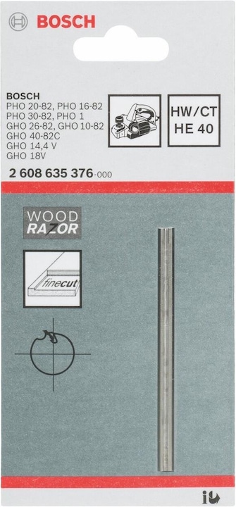 Immagine prodotto Bosch Professional Zubehör Lama di pialla, 82 mm, affilata, diritta, in carburo, 40°, 1 pz.