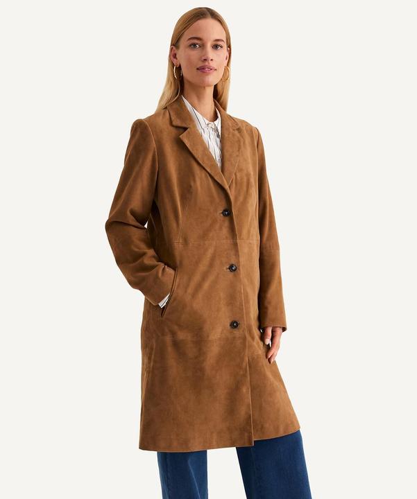 Actual product image Anne Weyburn Buttoned goatskin coat