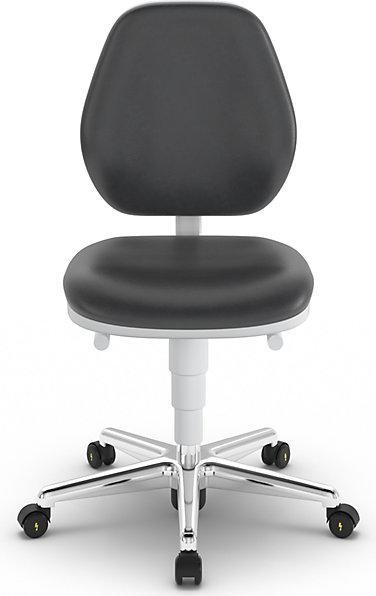 Produktbild Bimos Reinraum-Arbeitsstuhl, mit Rollen, Kunstlederbezug mit Permanentkontakt (47 - 61 cm)