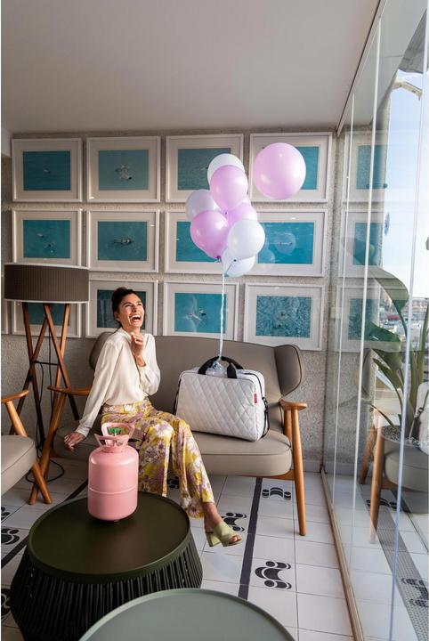 Produktbild reisenthel Reisetasche Duffelbag M Rhombus 38 l, Hellgrau (38 l)