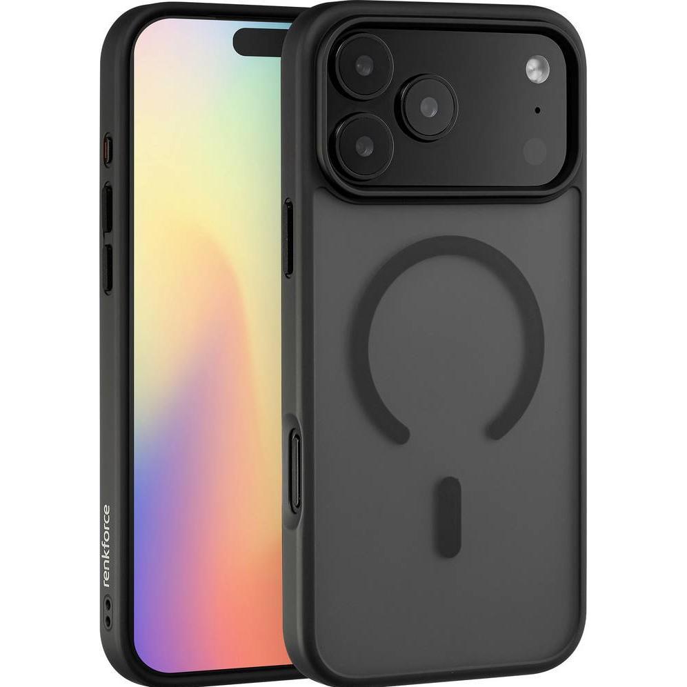 Renkforce Backcover (Apple iPhone 17 Pro Max), Cover smartphone, Trasparente, Nero