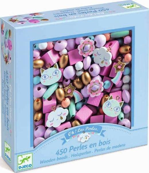 Actual product image Djeco Holzperlen Regenbogen