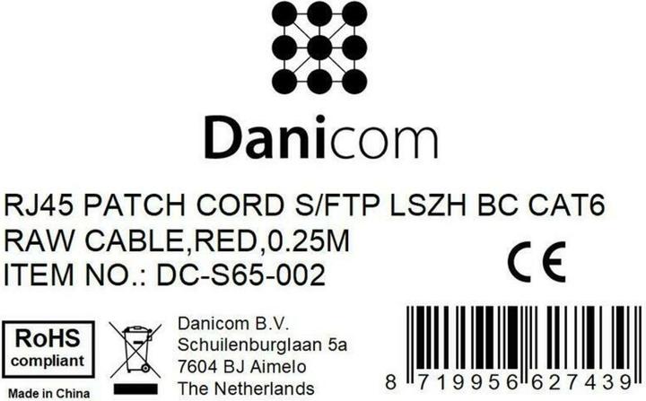 Produktbild Dsit CAT 6 Netzwerkkabel LSOH (CAT6, 0.25 m)