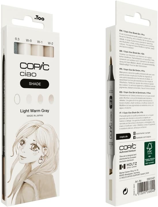 Produktbild Copic CIAO - Marker-Set (Light Warm Gray, 0.30 mm, 4 x)