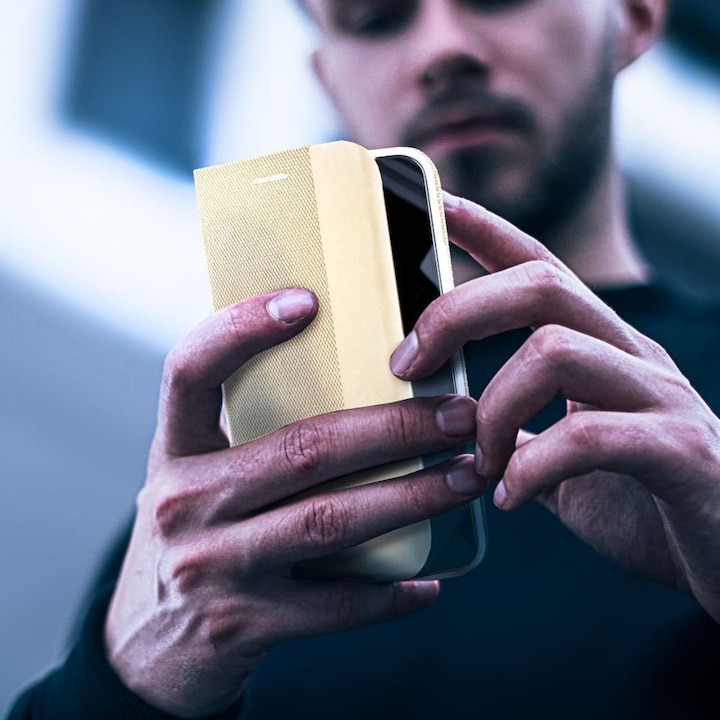 Produktbild OEM Cases SENSITIVE Book case for XIAOMI Redmi Note 14 5G gold (Xiaomi Redmi Note 14 Pro 5G)