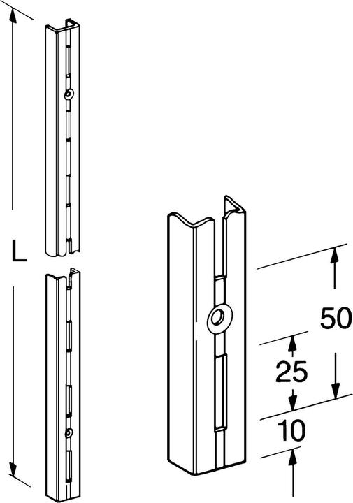 Produktbild Element-System Wandschiene