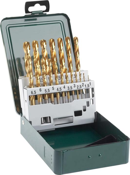 Actual product image Bosch Professional Zubehör 19-piece metal drill bit set HSS-TiN, DIN 338 (1 mm, 1.5 mm, 2 mm, 2.5 mm, 3 mm, 3.5 mm, 4 mm, 4.5 mm, 5 mm, 5.5 mm, 6 mm, 6.5 mm, 7 mm, 7.5 mm, 8 mm, 8.5 mm, 9 mm, 9.5 mm, 10 mm)