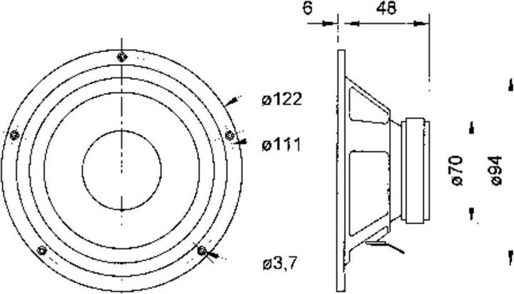 Image du produit Visaton Haut-parleur de graves-médiums HiFi W 100 S