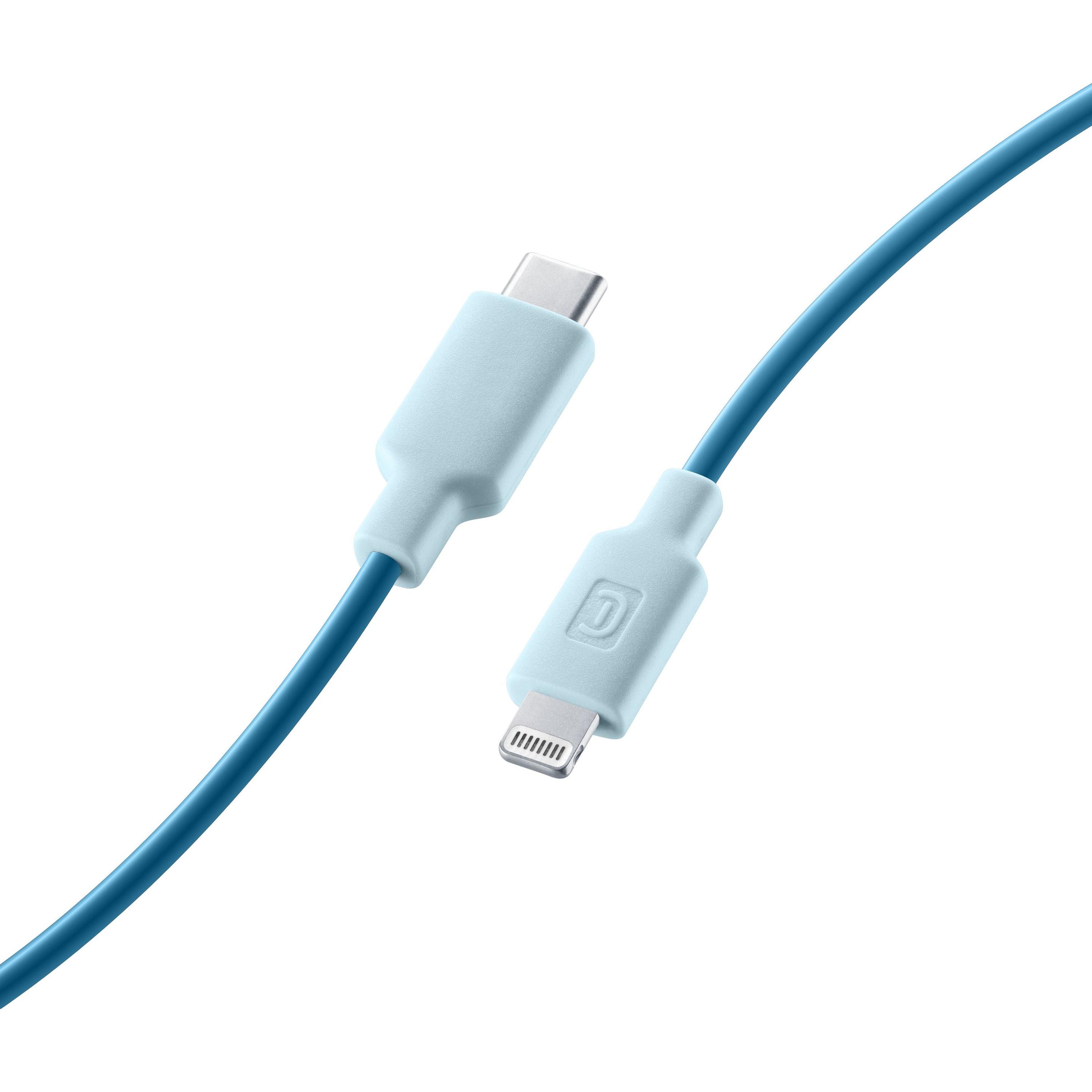 Cellularline Stylecolor Cable 100cm - USB-C to Lightning (1 m, USB 2.0), USB Kabel