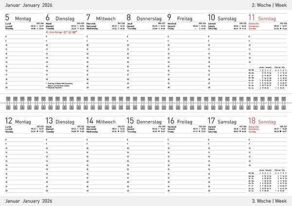 Actual product image Tischquerkalender Classic Colourlux bla