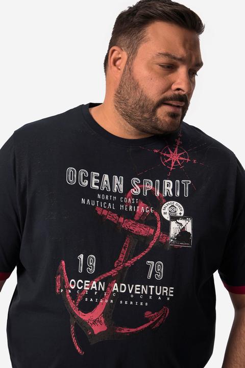Immagine prodotto Men+ T-shirt con grande stampa, mezze maniche e scollo a girocollo, fino alla tg. 8XL (XXL)