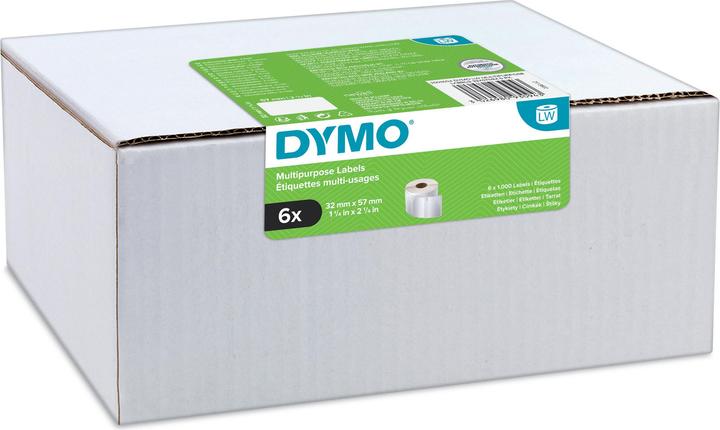 Produktbild Dymo Vielzweck-Etiketten 32 x 57 mm 6x 1000 St. (3.20 cm)