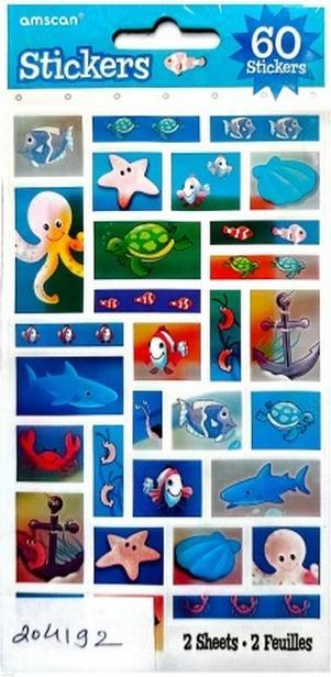 Energy Label Amscan Fish Stickers (Pack of 60)