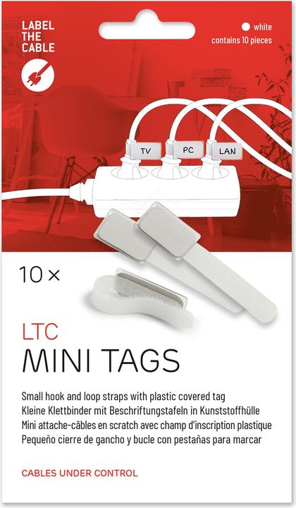 Produktbild Label-the-cable kleine Klettbinder mit Etikette (Klettkabelbinder, 90 mm, 10 Stk.)