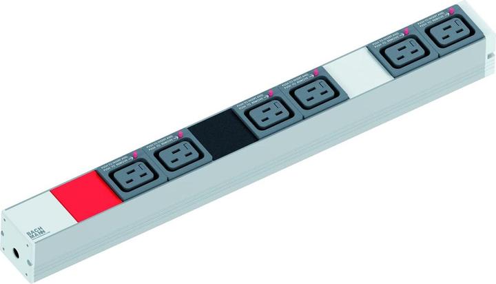 Produktbild Bachmann IT PDU ALU 1HE 6x C19 Stecker 3x16A CEE rot