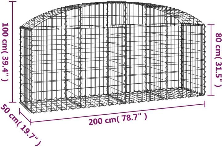 Produktbild vidaXL Gabionenkorb