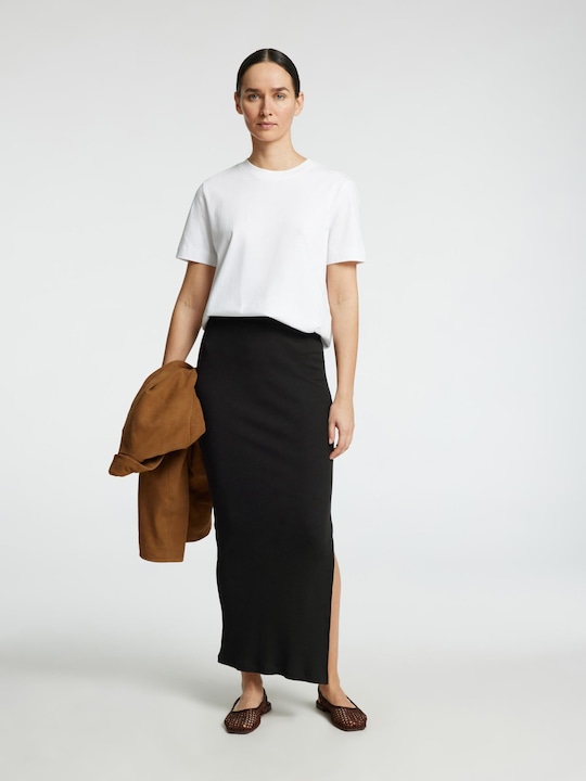 Immagine prodotto Selected Femme Rippmuster Baumwoll Maxirock (XL)