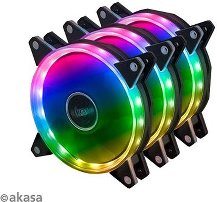 Actual product image Akasa Vegas AR7 ARGB Fan Triple Kit (120 mm, 3 x)
