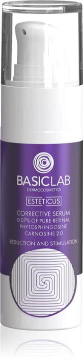 Produktbild BasicLab Esteticus Corrective Serum With Retinal 0.07%. Phytosphingosine And Carnosine 2.0 Reduction (30 ml)