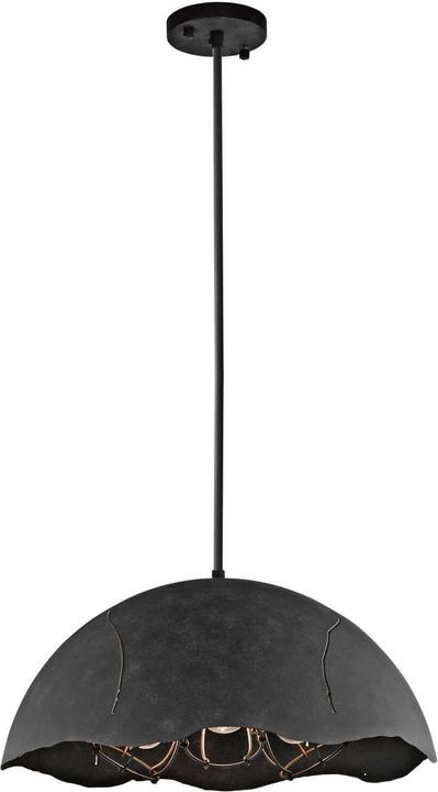 Actual product image Elstead Lighting Fracture pendant light E27 triple Weathered zinc (E27)