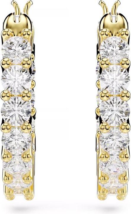 Actual product image Swarovski Matrix Vittore Kreolen Rundschliff Weiss Goldlegierungsschicht (Swarovski Metal)
