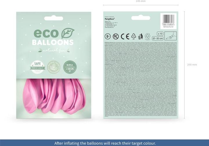 Actual product image Partydeco Eco Balloons Light Pink Metallic (10 x)