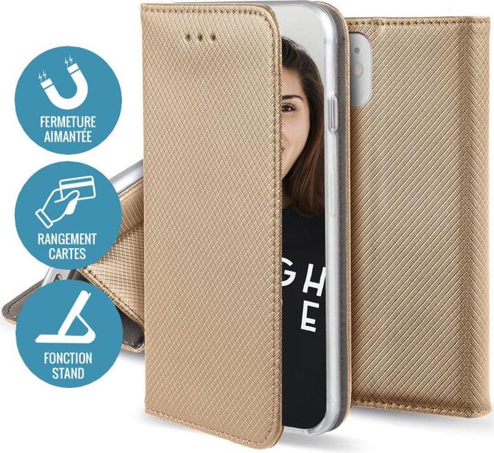 Produktbild OEM Smart Magnet Hülle für Samsung Galaxy A12 / M12 gold (Samsung Galaxy A12)