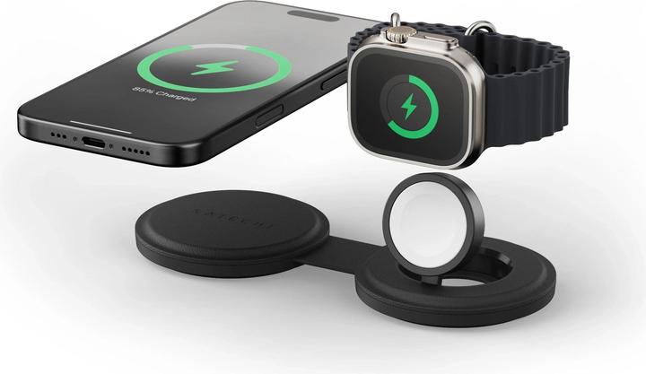 Produktbild Satechi OntheGo 2-in-1 Wireless Charger mit Qi2 (15 W)