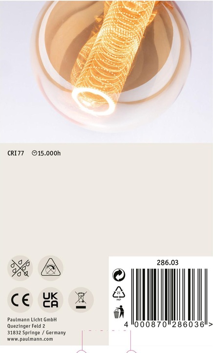 Produktbild Paulmann Globe Inner Glow (E27, 4 W, 200 lm, 1 x, A)