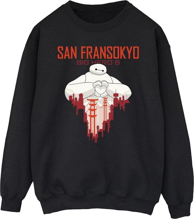Immagine prodotto Disney Big Hero 6 Baymax San Fransokyo Heart Felpa Uomo (L)
