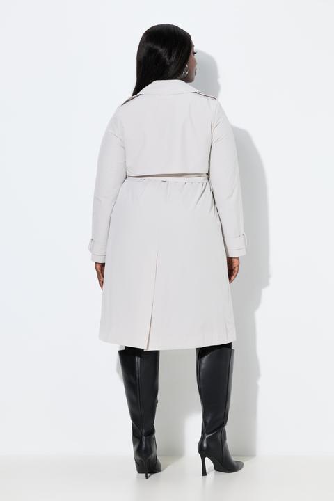 Actual product image Ulla Popken Satin Lined Trenchcoat