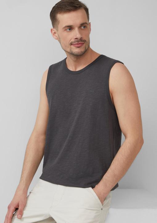 Produktbild S.Oliver T-Shirt Baumwoll-Tanktop mit Flammgarnstruktur (M)