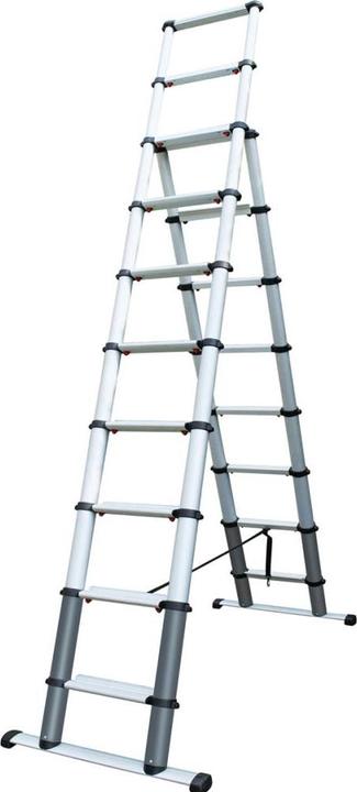 Produktbild Haupa Teleskopleiter Alu 2x8stuf 392806 (Teleskopleiter)