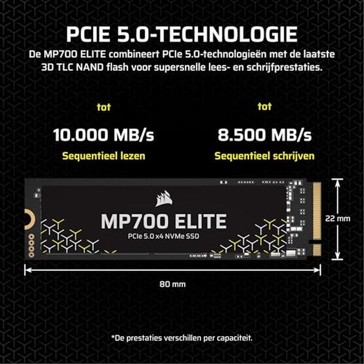 Productafbeelding Corsair MP700 Elite (2000 GB, M.2 2280)