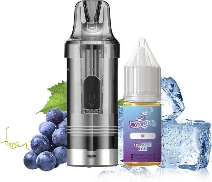 Actual product image Wotofo Nexpod Ersatzpod 7000 - Grape Ice (Ice tea, Bunch of grapes, Sprig)