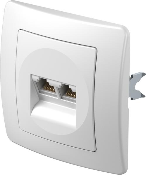 Produktbild TEM Serie Ekonomik SOCKET CAT6s KS DOUBLE2x RJ45 NB