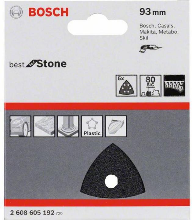 Produktbild Bosch Professional Zubehör PRO F355 Schleifblatt, 93 mm, G80 (80)