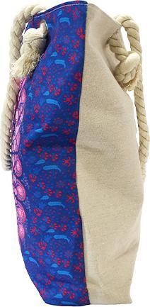 Image du produit Bekos Mandela - Sac à main avec poignées en corde violet / bleu