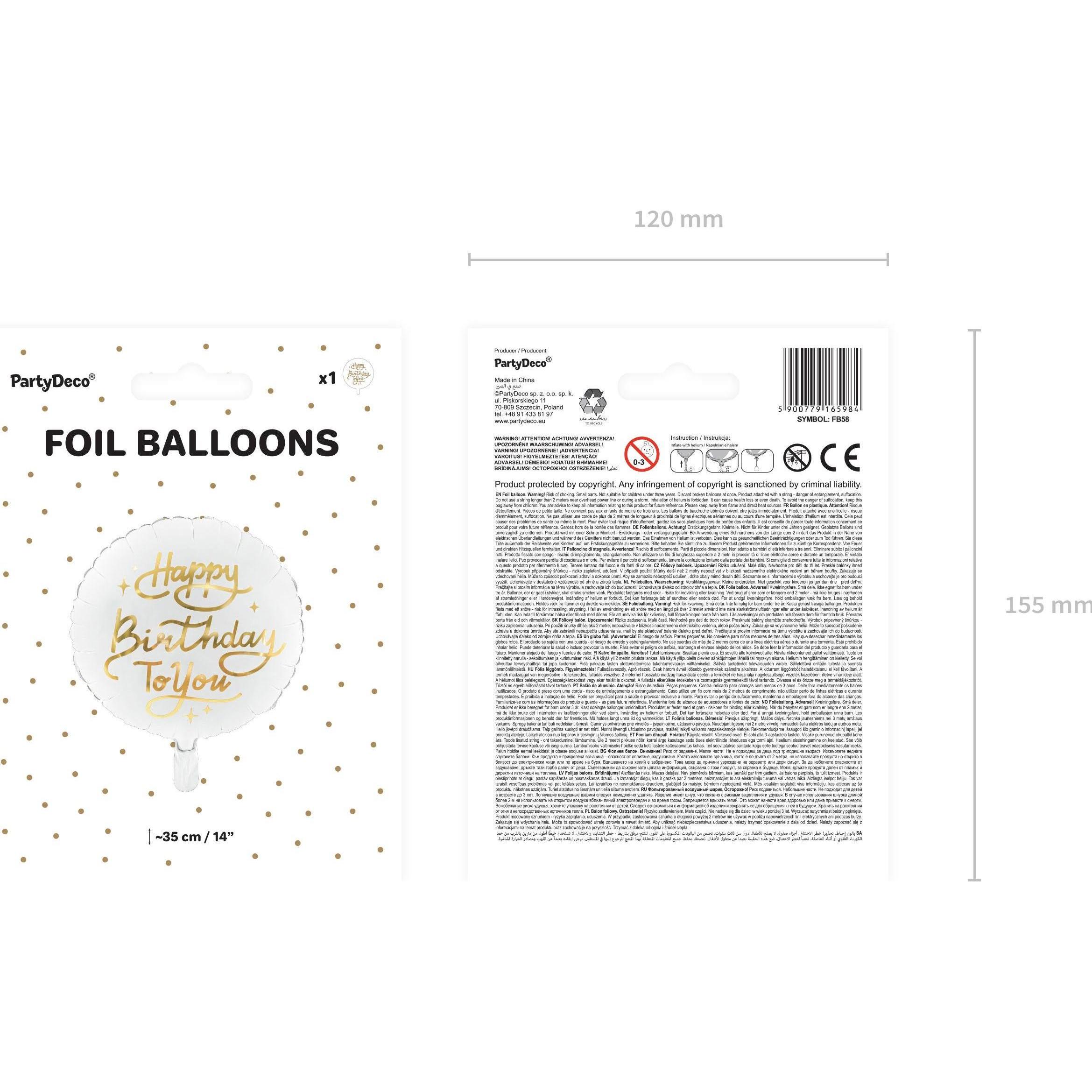 Thumbnail - Partydeco Luftballon Happy Birthday To you