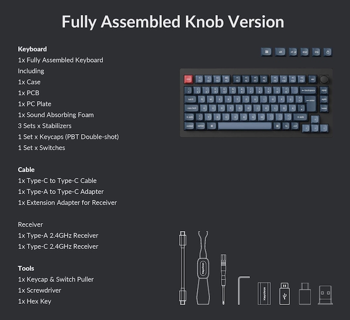 Actual product image Keychron V1 Max (CH, Cable, Wireless)