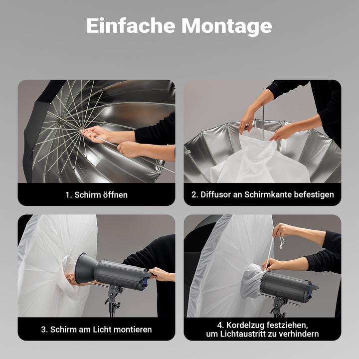 Image du produit Walimex pro Diffuseur pour parapluies réflecteurs paraboliques Ø 165 cm (Boule de diffusion, 165 cm)