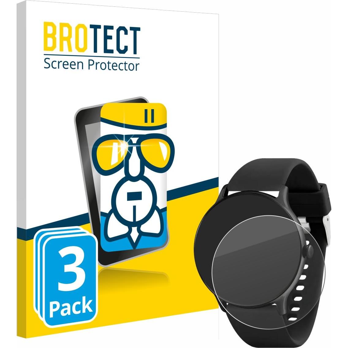 BROTECT Schutzglas Schutzfolie Displayschutz Display Schutz Glas Folie klar, Smartwatch Schutzfolie, Transparent