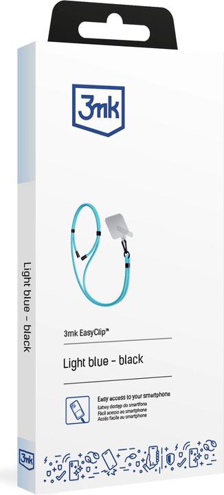 Produktbild 3MK EasyClip Light Blue (black) smycz do telefonu