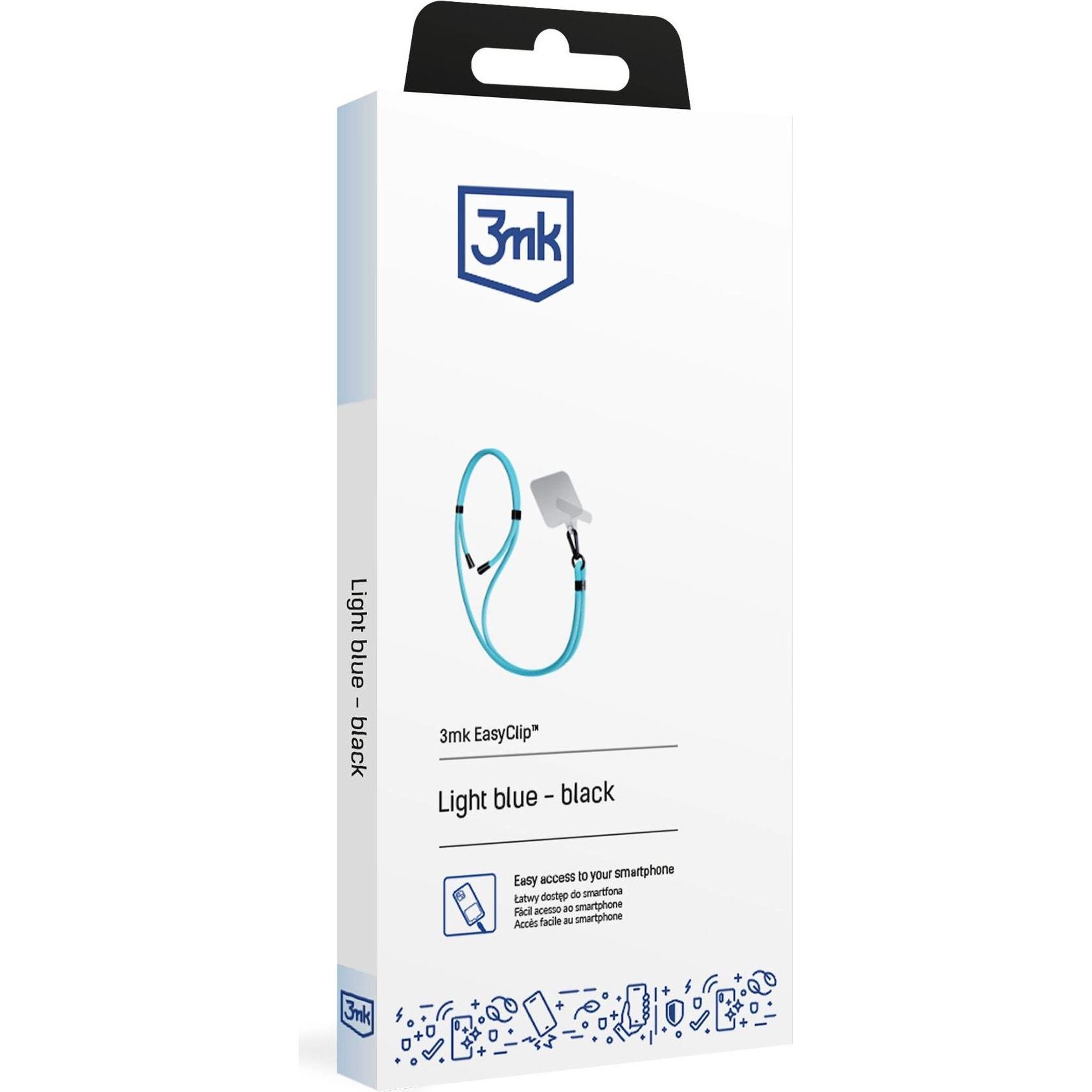 Thumbnail - 3MK EasyClip Light Blue (black) smycz do telefonu, Weiteres Smartphone Zubehör, Blau