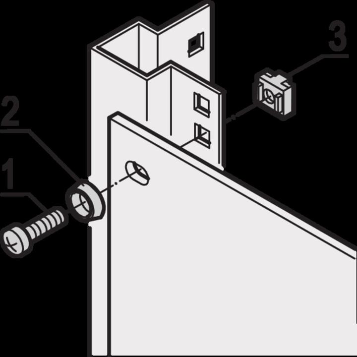 Actual product image Schroff Mounting material for 19" components, M6, 50x