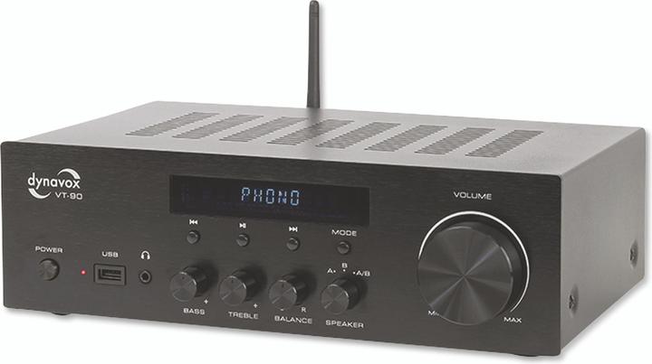 Produktbild Dynavox Stereo KompaktVerstärker VT90 mit PhonoEingang und BT, Farbe schwarz (Verstärker)