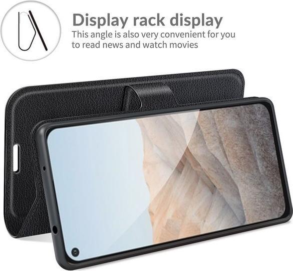 Actual product image MU Classic Litchi Leather Bookcover Series (Google Pixel 5a)