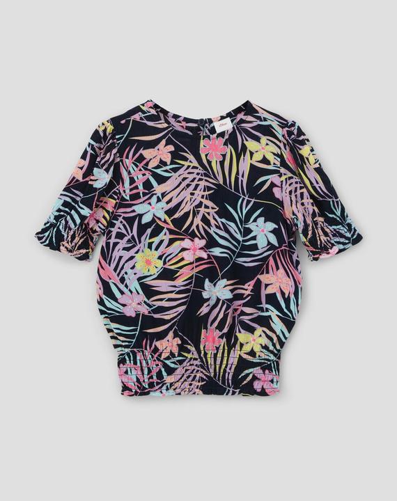 Produktbild S.Oliver Bluse Kurze Viskosebluse mit Smok-Detail (98)