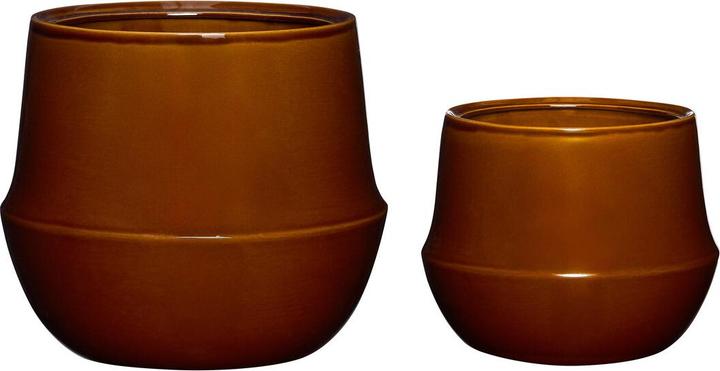 Hübsch Vibe Töpfe Braun (2er Set) (31 x 31 x 27 cm)